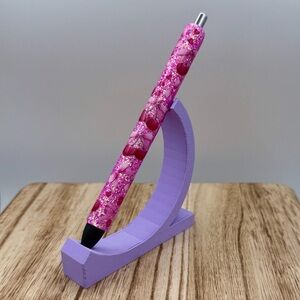 Pink Glitter Cherry and Bows Valentine Pen